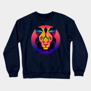 Low Poly Lion Crewneck Sweatshirt
